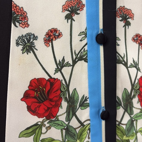 Alice + Olivia Asymmetrical Blue and White Floral Dress - silk blend - XS - Picture 4 of 7